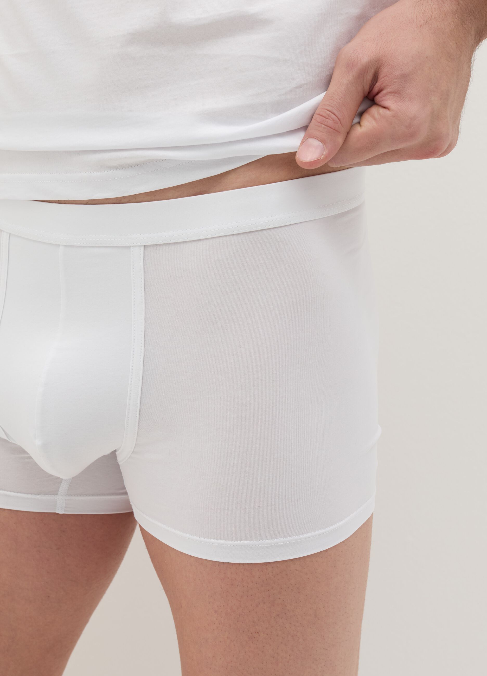 Two-pack boxer shorts in stretch mercerised cotton