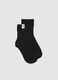 Black cotton-blend socks with elasticated heart_0