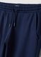 Jogger blu in puro cotone stile college regular fit_2