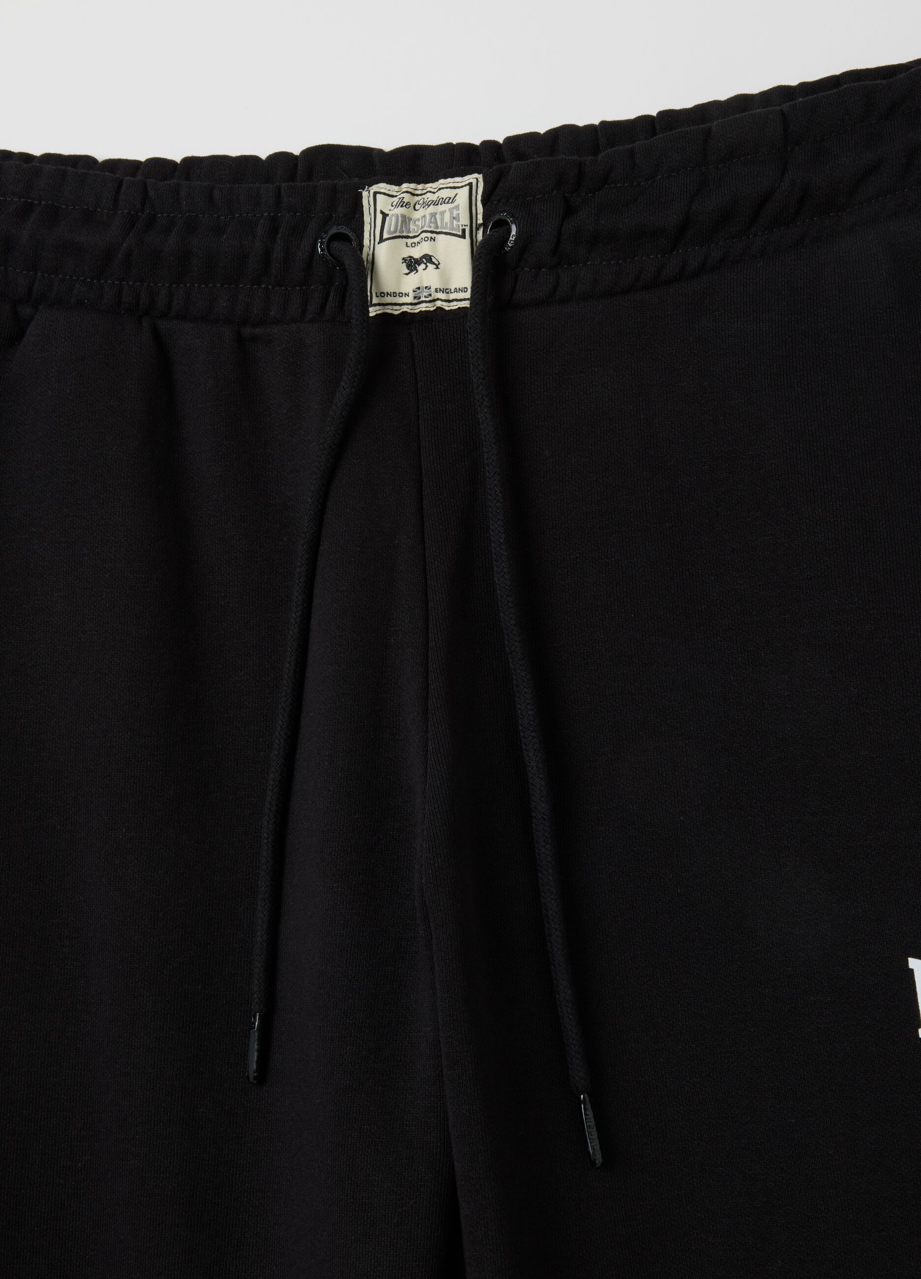 Black Cotton Tracksuit with Logo