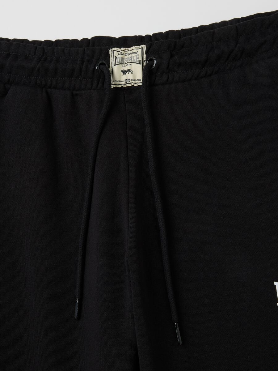 Tuta in cotone nero con logo_5