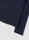 Blue stretch organic cotton printed T-shirt for girls_3