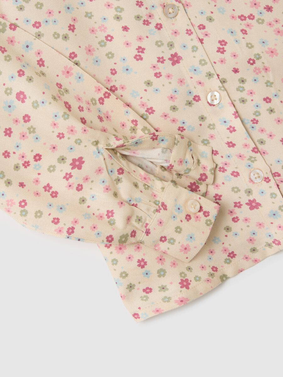 Girls' regular fit multicolour floral shirt_3