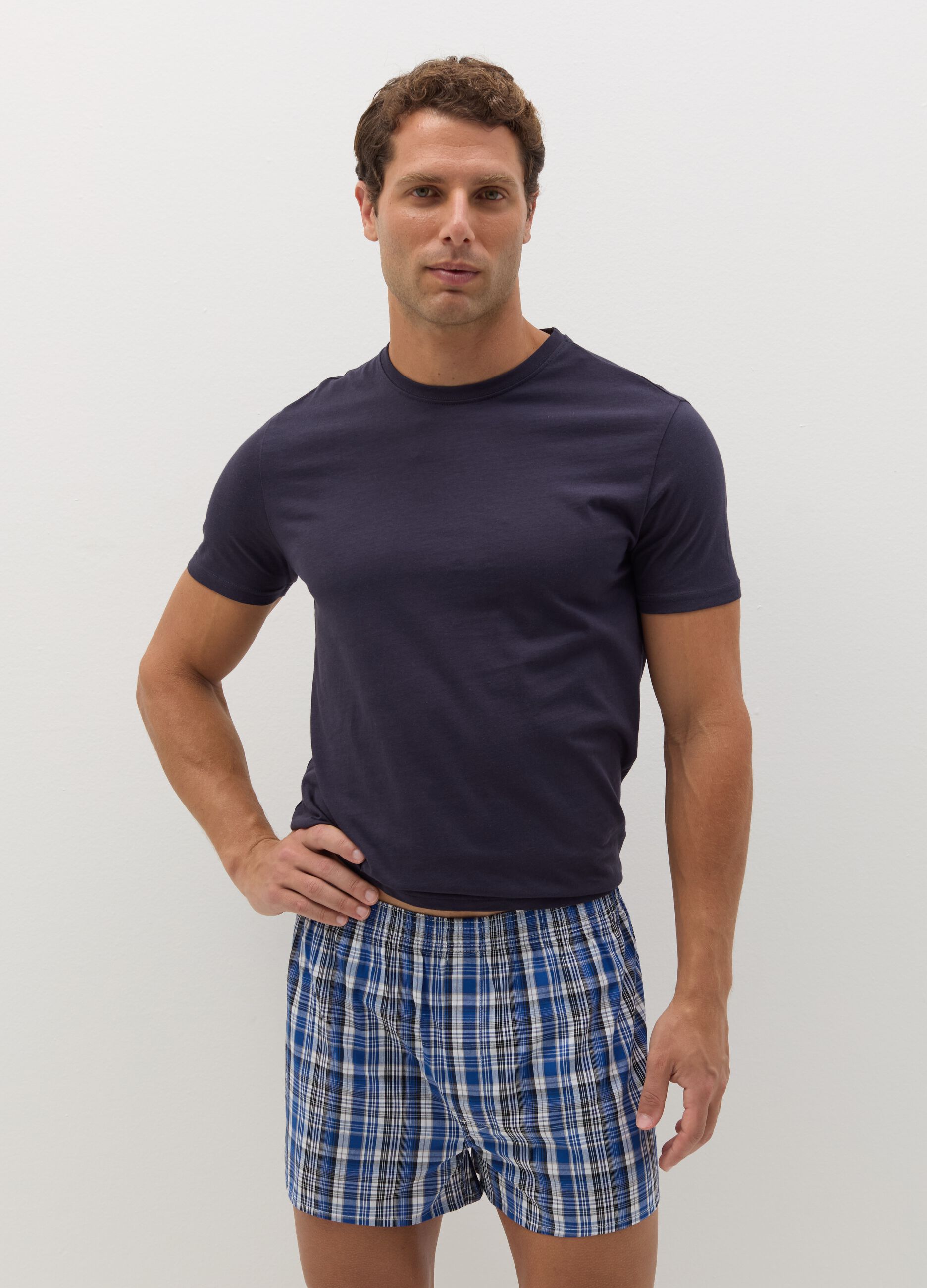 Bipack boxer in tela di cotone