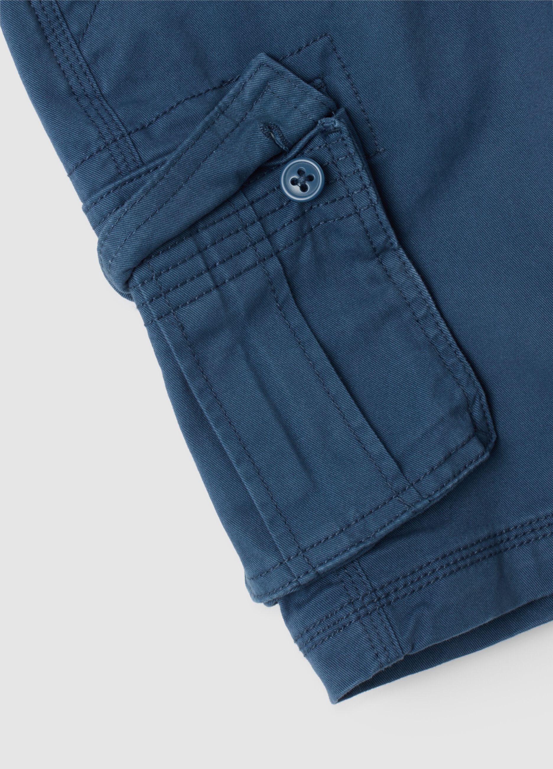Bermuda cargo in cotone stretch