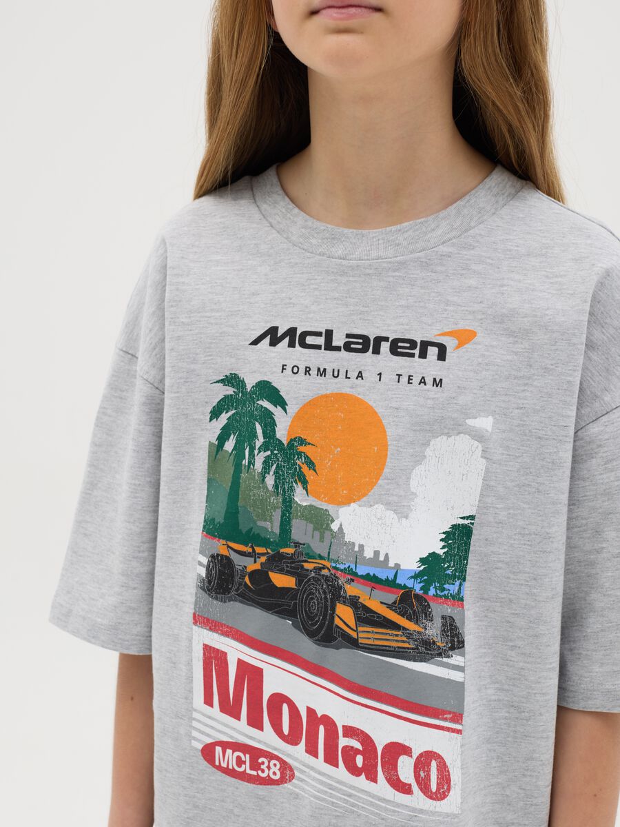 Grey T-shirt with McLaren print_1