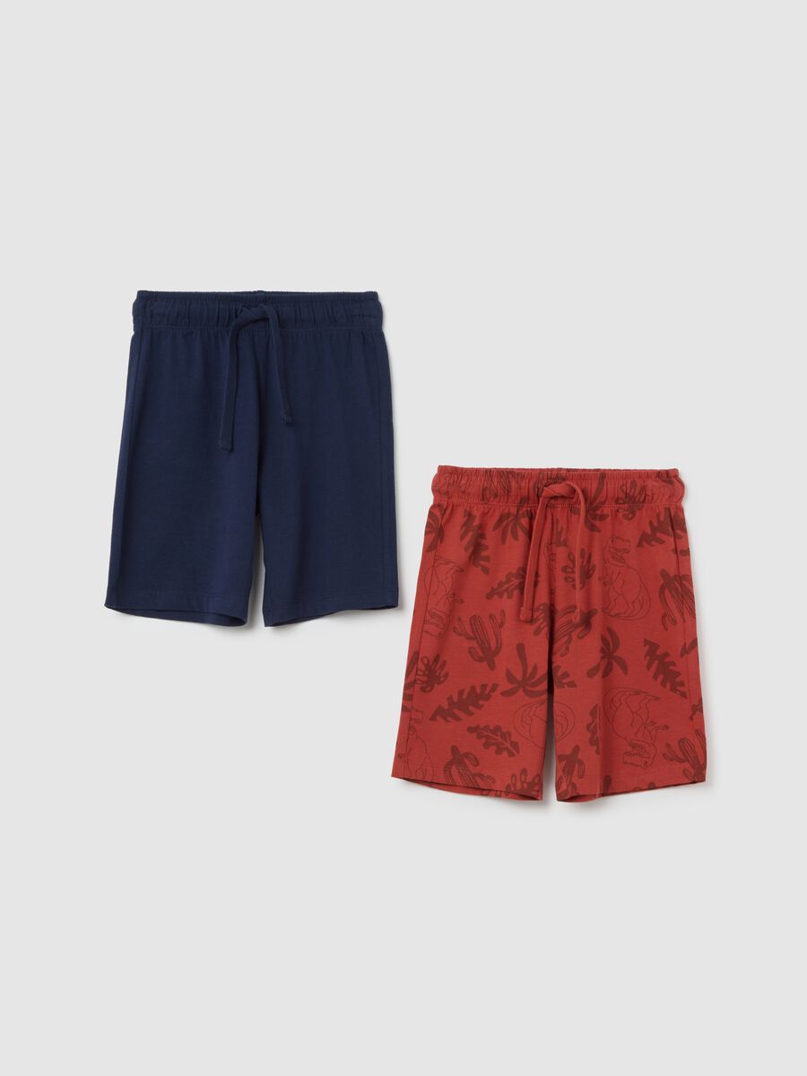 Set di pantaloncini da bambino in puro cotone multicolor regular fit_0