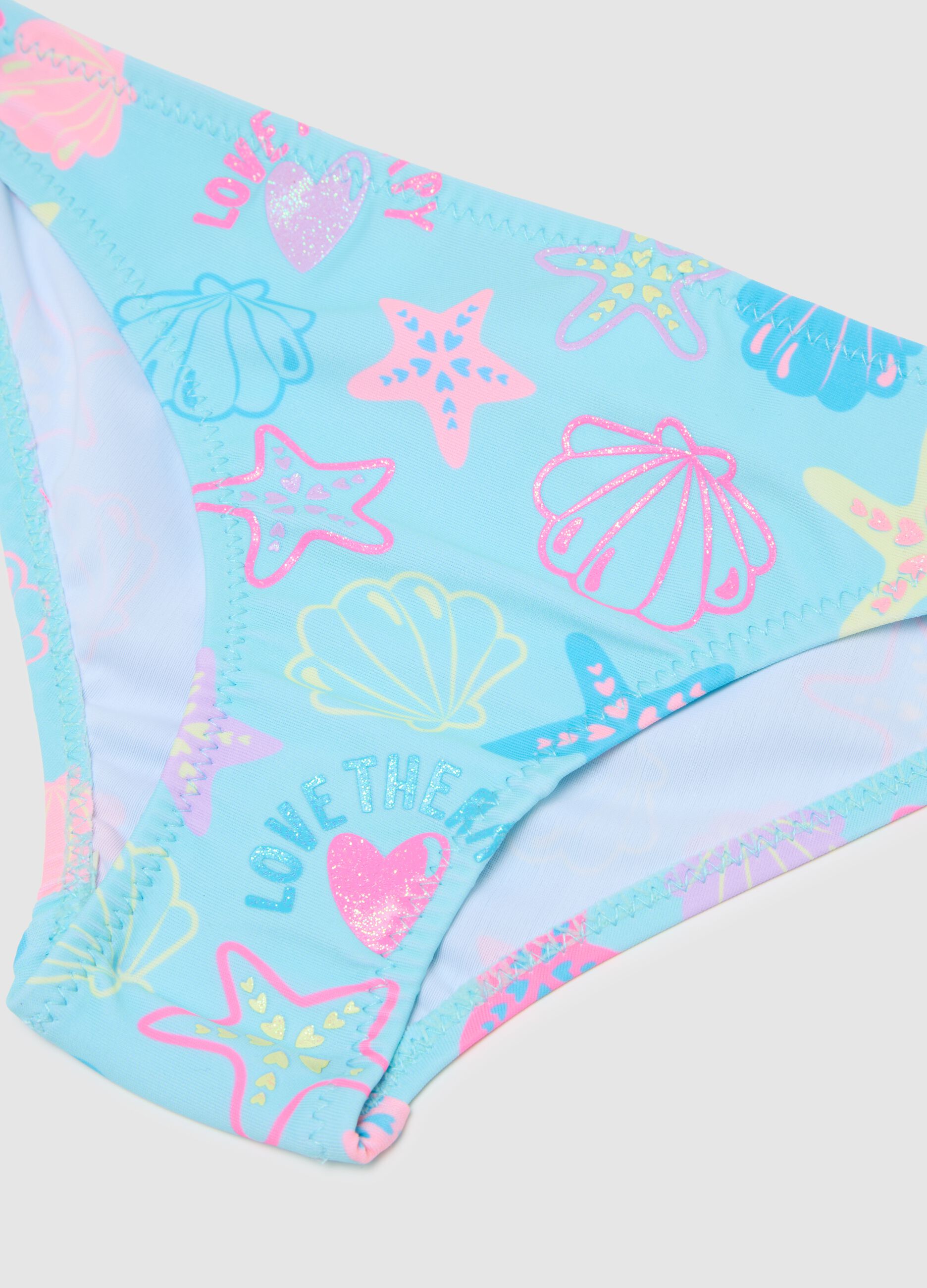 Girl's Bikini with Marine Patterns