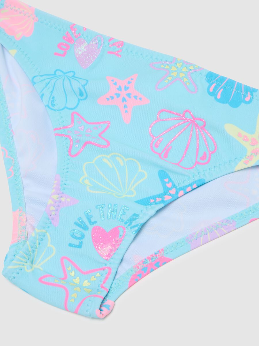 Girl's Bikini with Marine Patterns_3