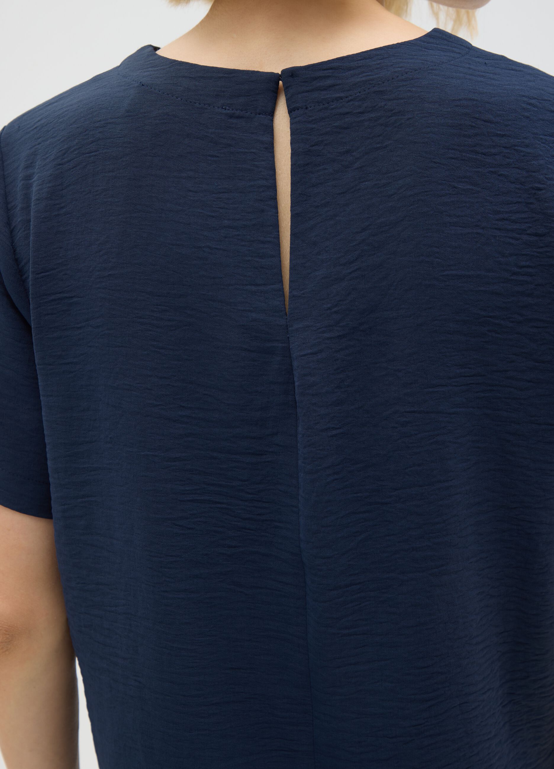 T-shirt da donna blu regular fit senza chiusura