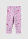 Girls' Pink Cotton Leggings Regular Fit_0