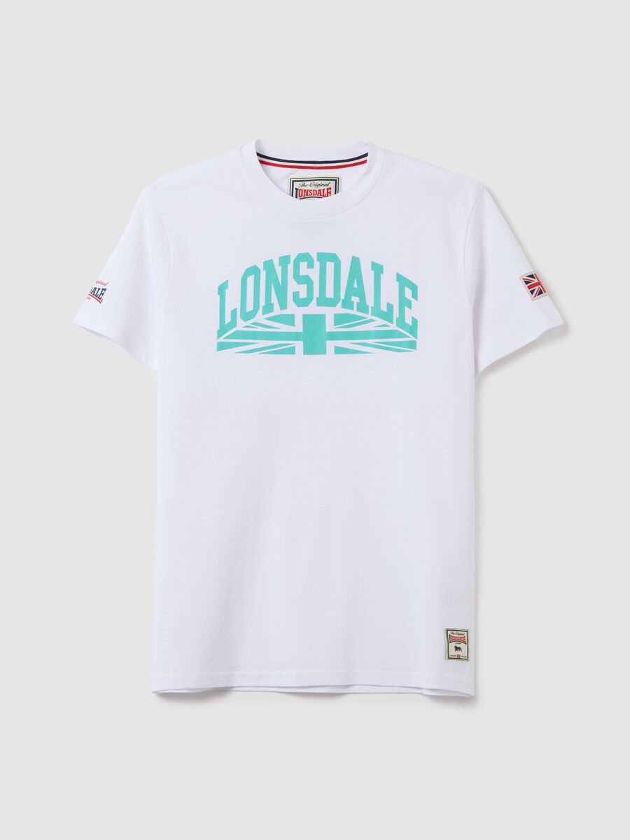 Lonsdale White Cotton Short Sleeve T-shirt_4