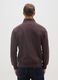 Brown cotton blend sweatshirt with zip_2