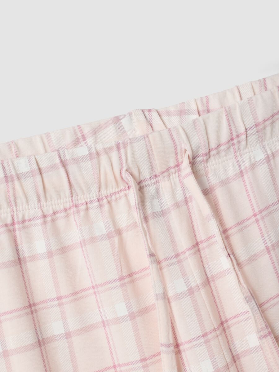 Pantaloni pigiama multicolor in puro cotone organico a quadri_5