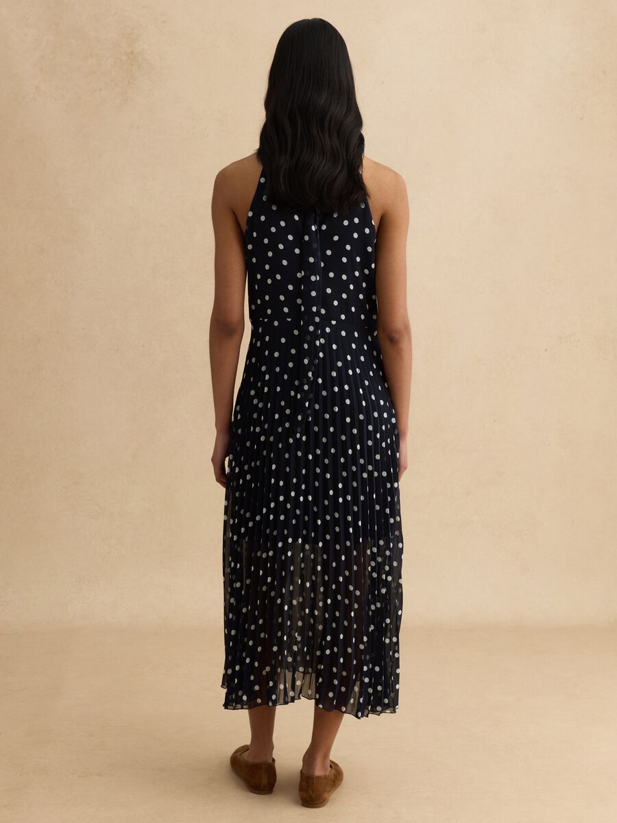 Sleeveless Multicolour Polka Dot Regular Fit Dress_2