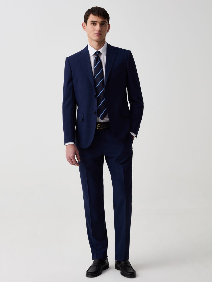 Regular-fit suit with Prince-of-Wales design_0