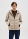 Beige padded jacket regular fit with hood and zip_1