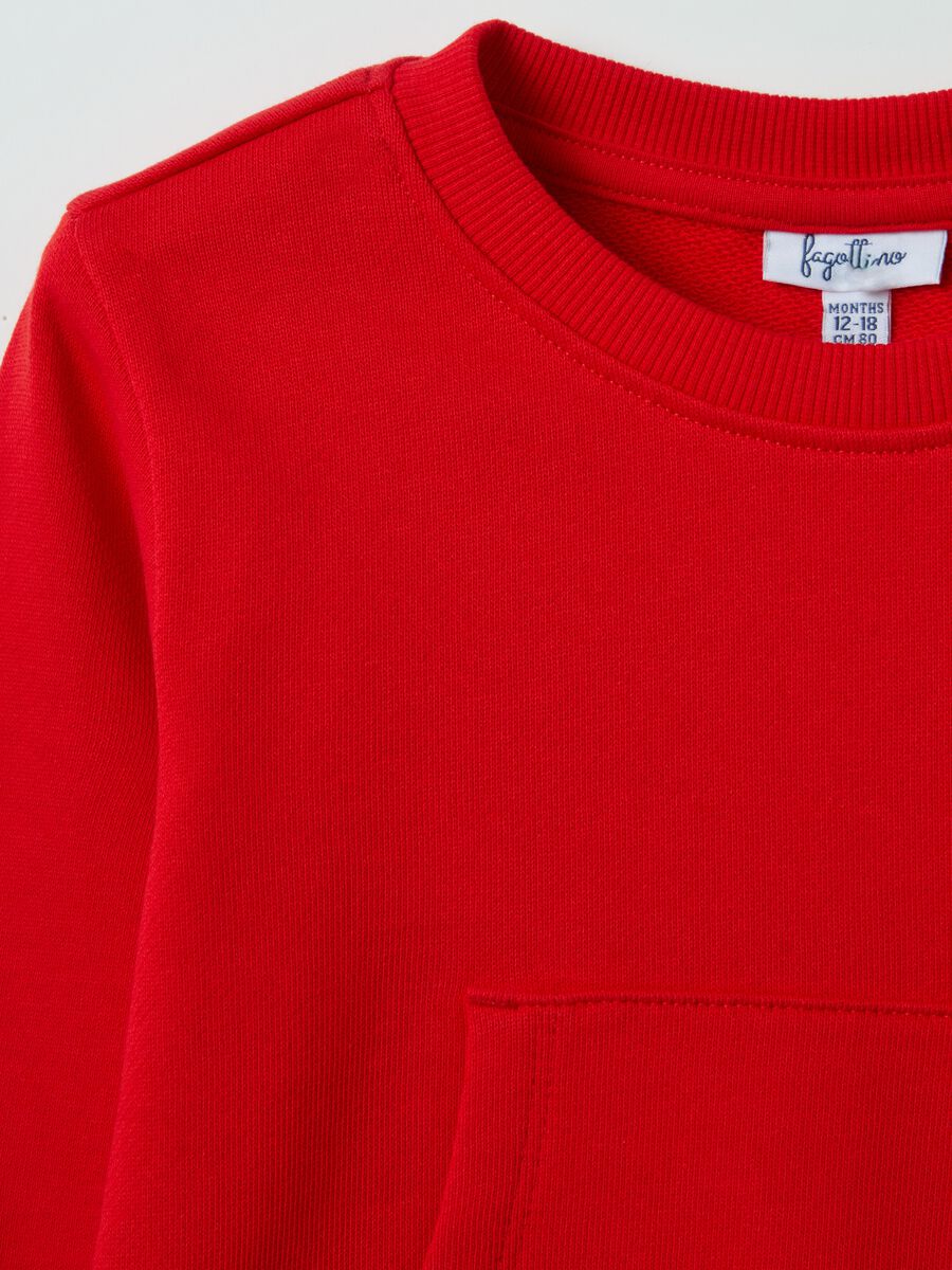 French terry sweatshirt with pouch pocket_2