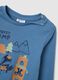 Blue pure cotton children's shirt with regular fit and print_3