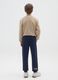 Boys' blue regular fit pure cotton trousers_1