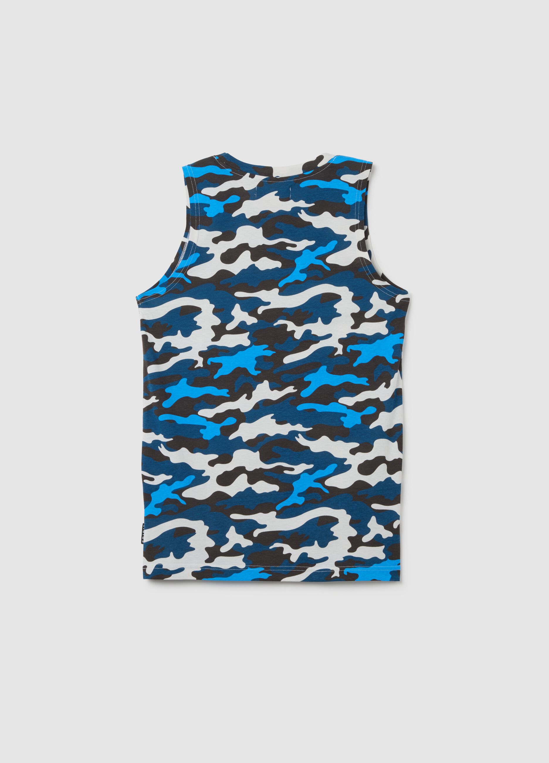 Multicoloured pure cotton children's vest