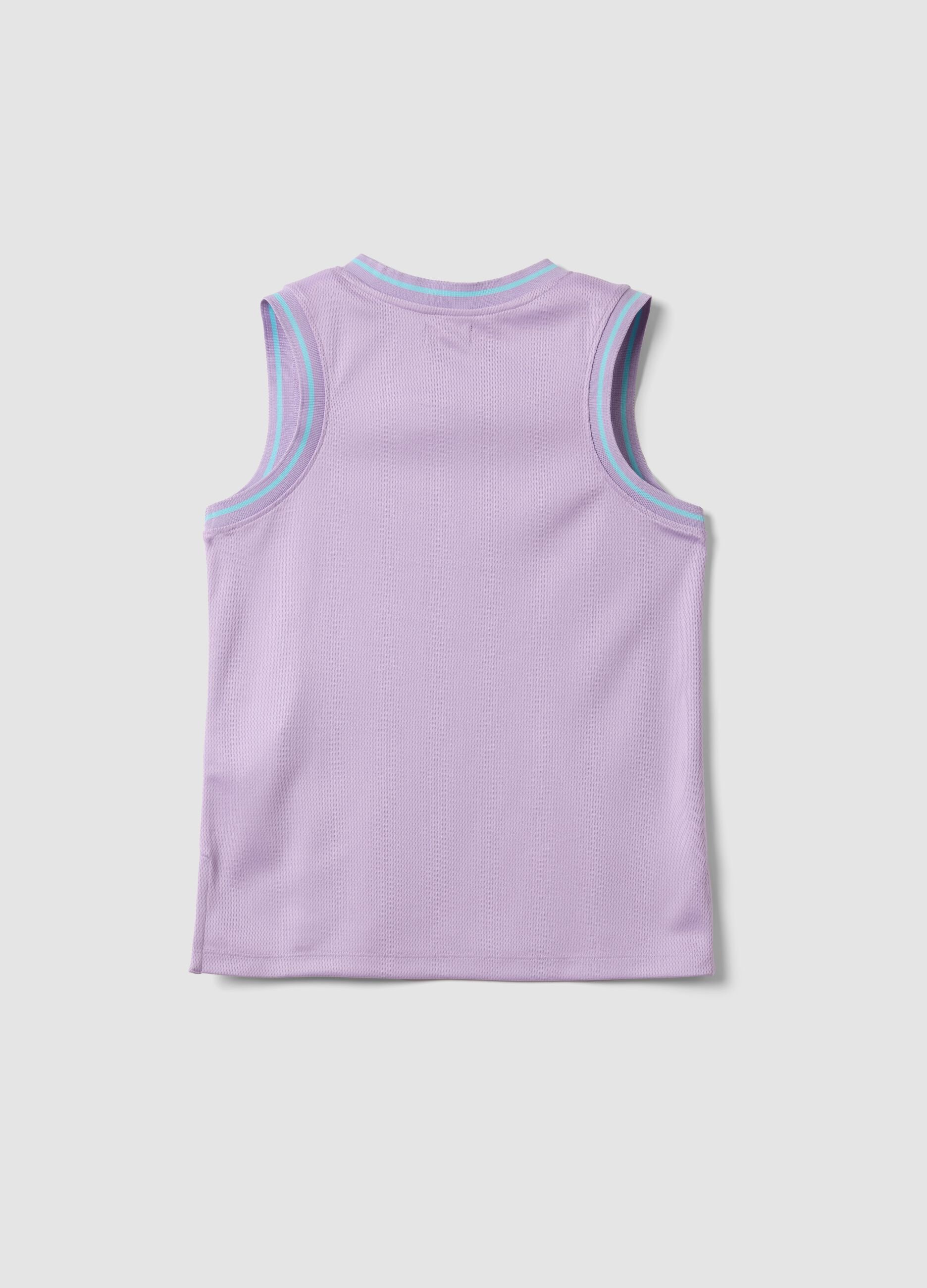 Purple V-neck tank top
