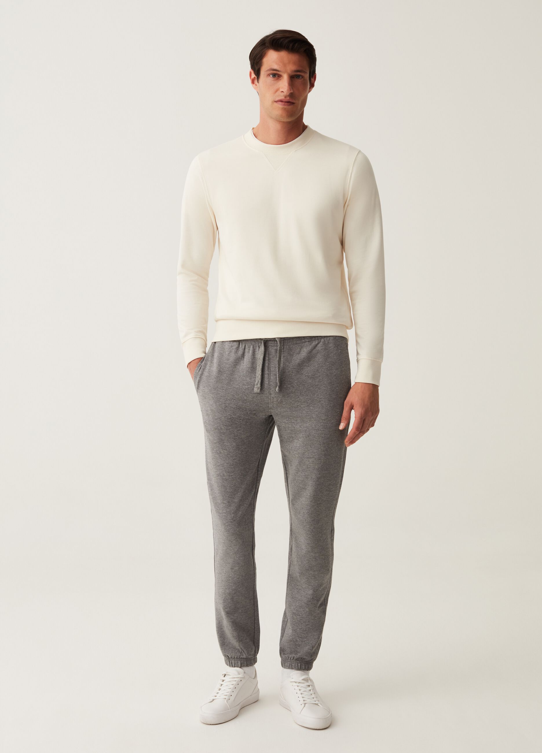 Joggers straight fit in French Terry_0