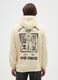 Beige mixed cotton hoodie with One Piece print_2