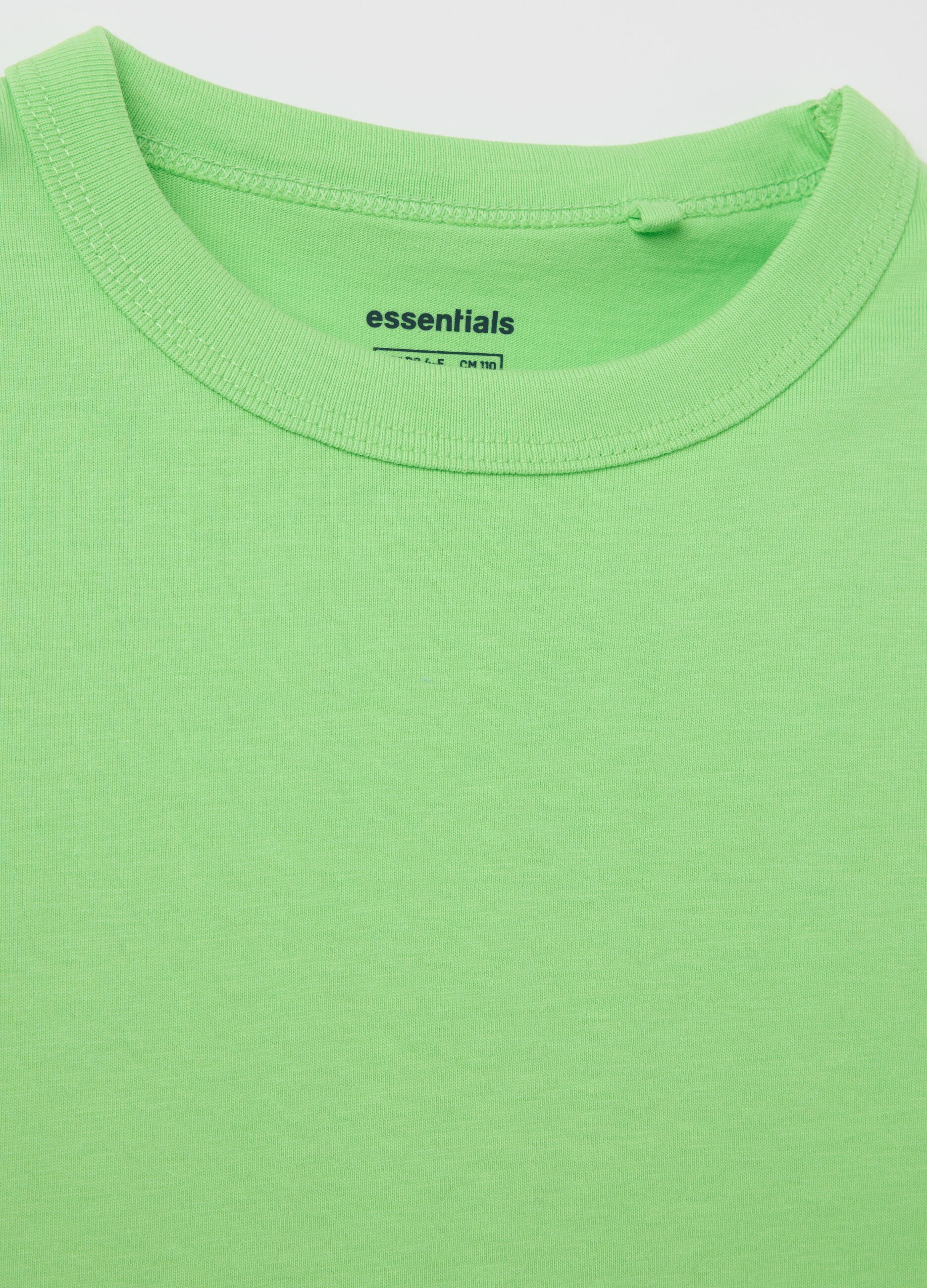 Green pure cotton t-shirt for children