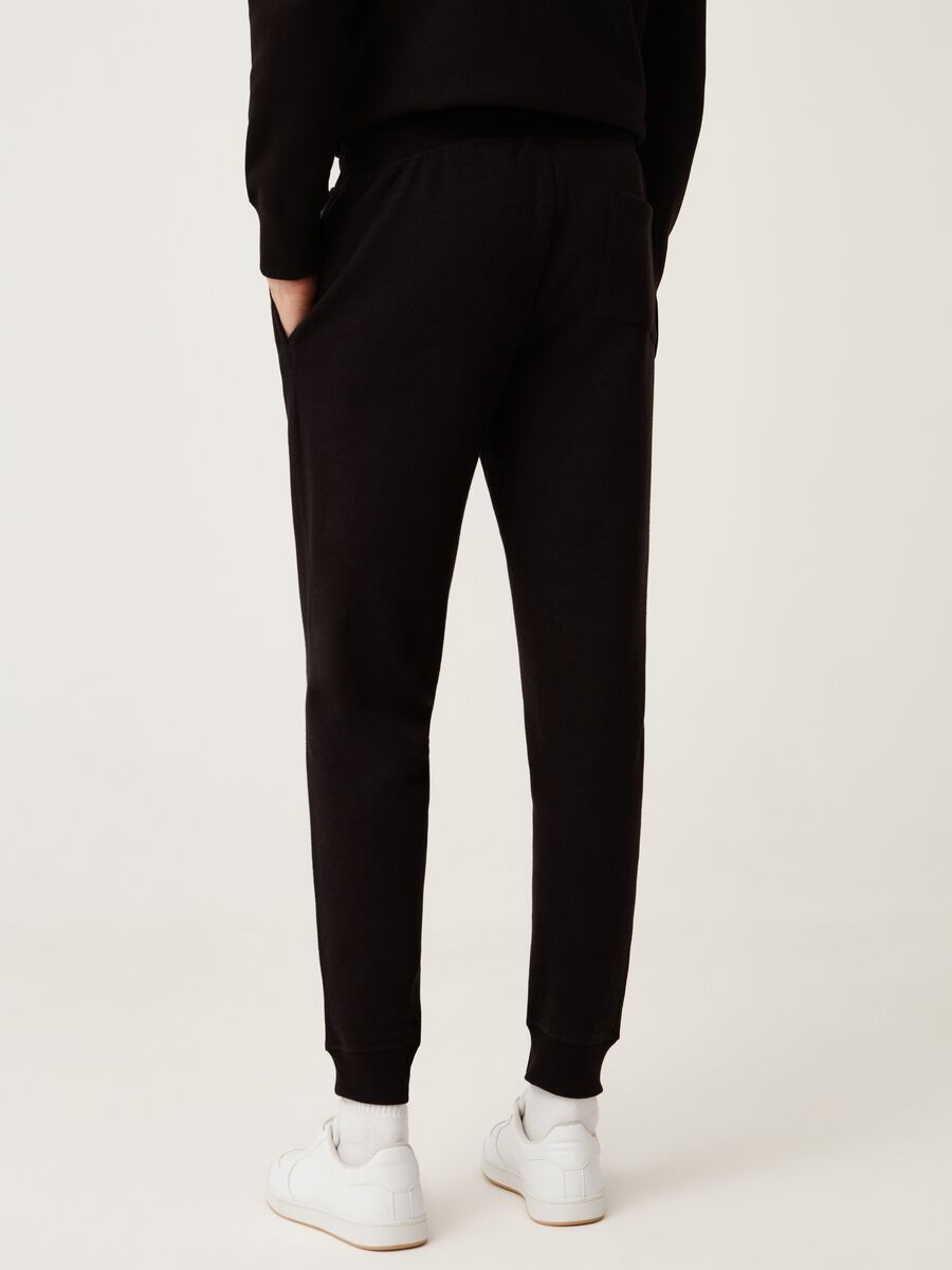 Joggers in felpa tinta unita_2