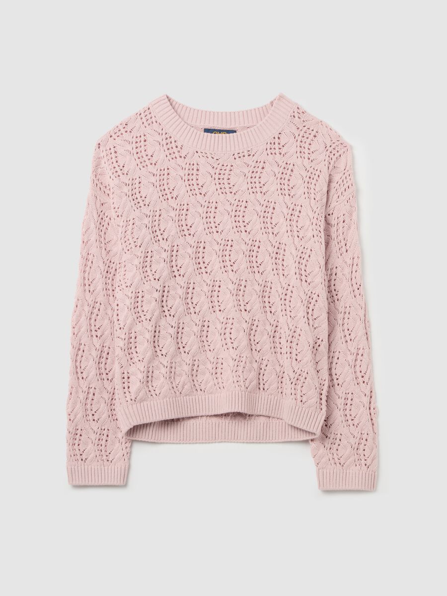 Crochet pullover with round neck_4