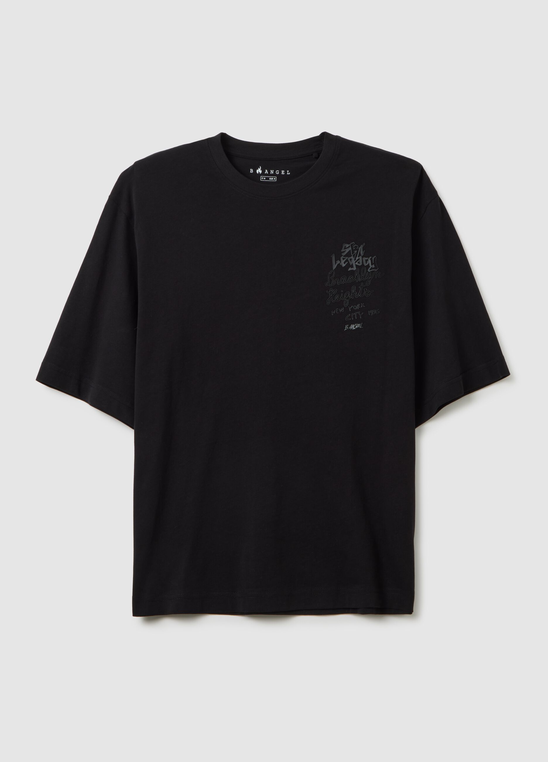 Black Pure Cotton Regular Fit T-Shirt