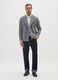 Grey Wool Blend Slim Fit Blazer_2