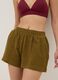 Brown pure cotton shorts_3