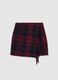 Multicolour checked skirt with fringes_4