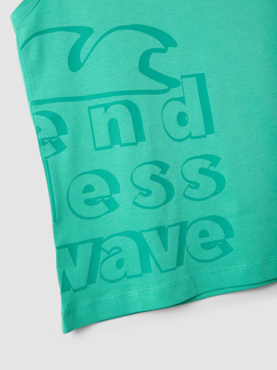 Green organic cotton vest top_3