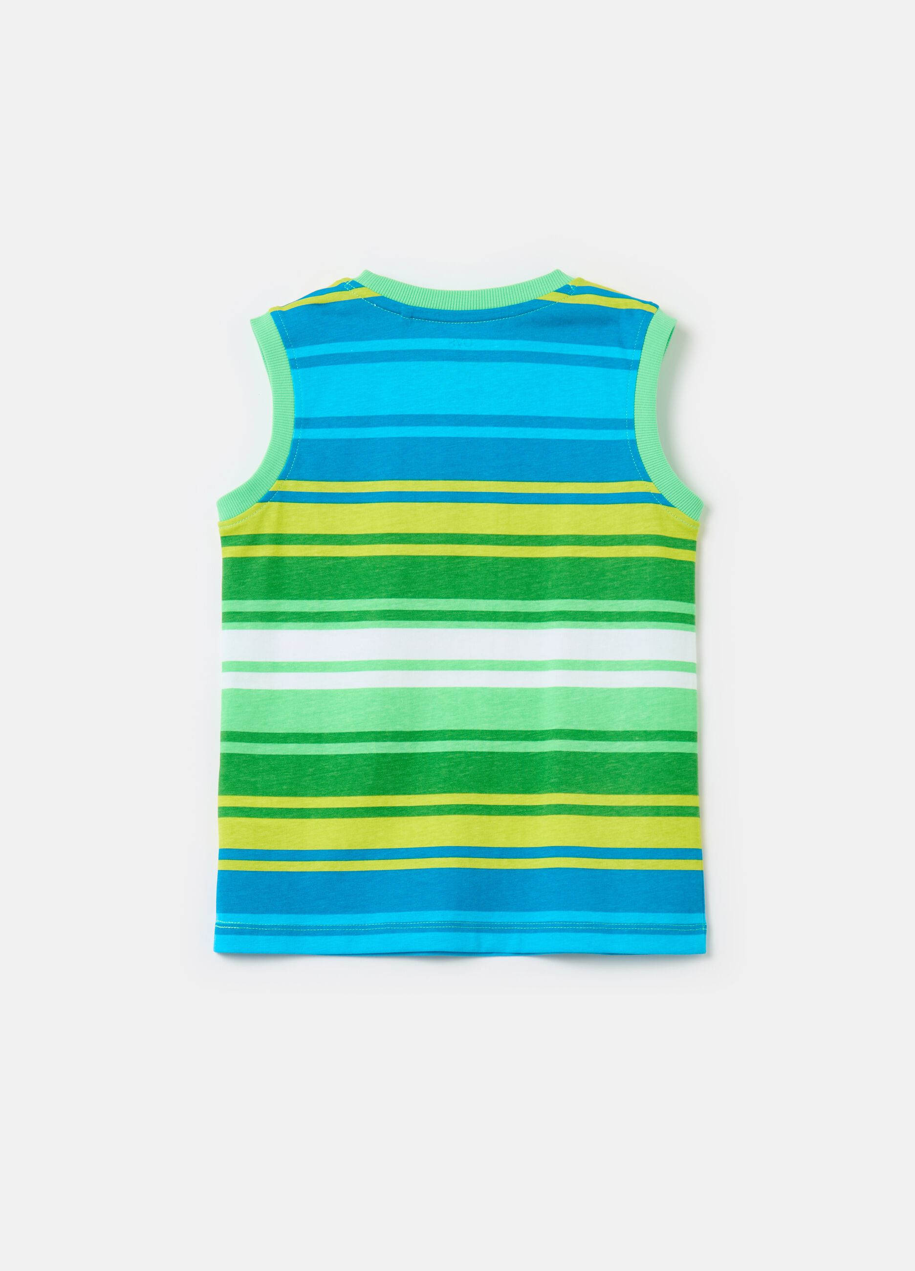 Tank top in cotone a righe