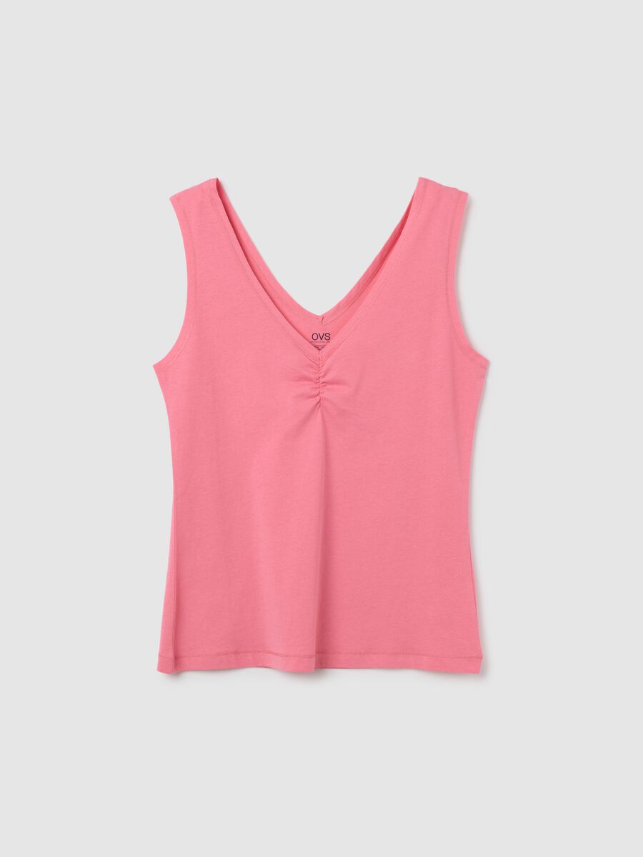 Women's pink pure cotton top regular fit_4