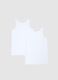Twin pack boys' white vests in pure cotton regular fit_1