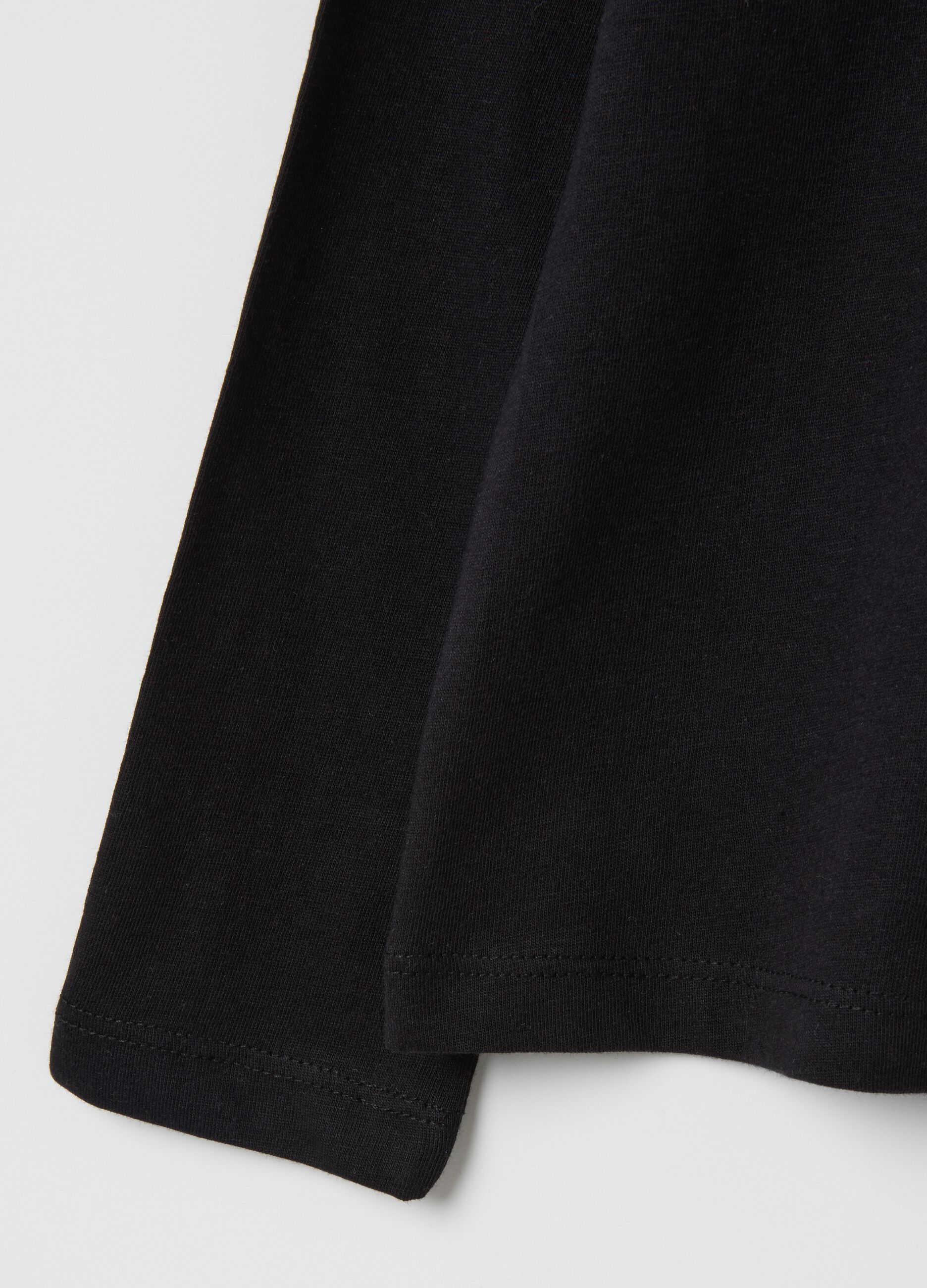 Girls' pure cotton black regular fit top