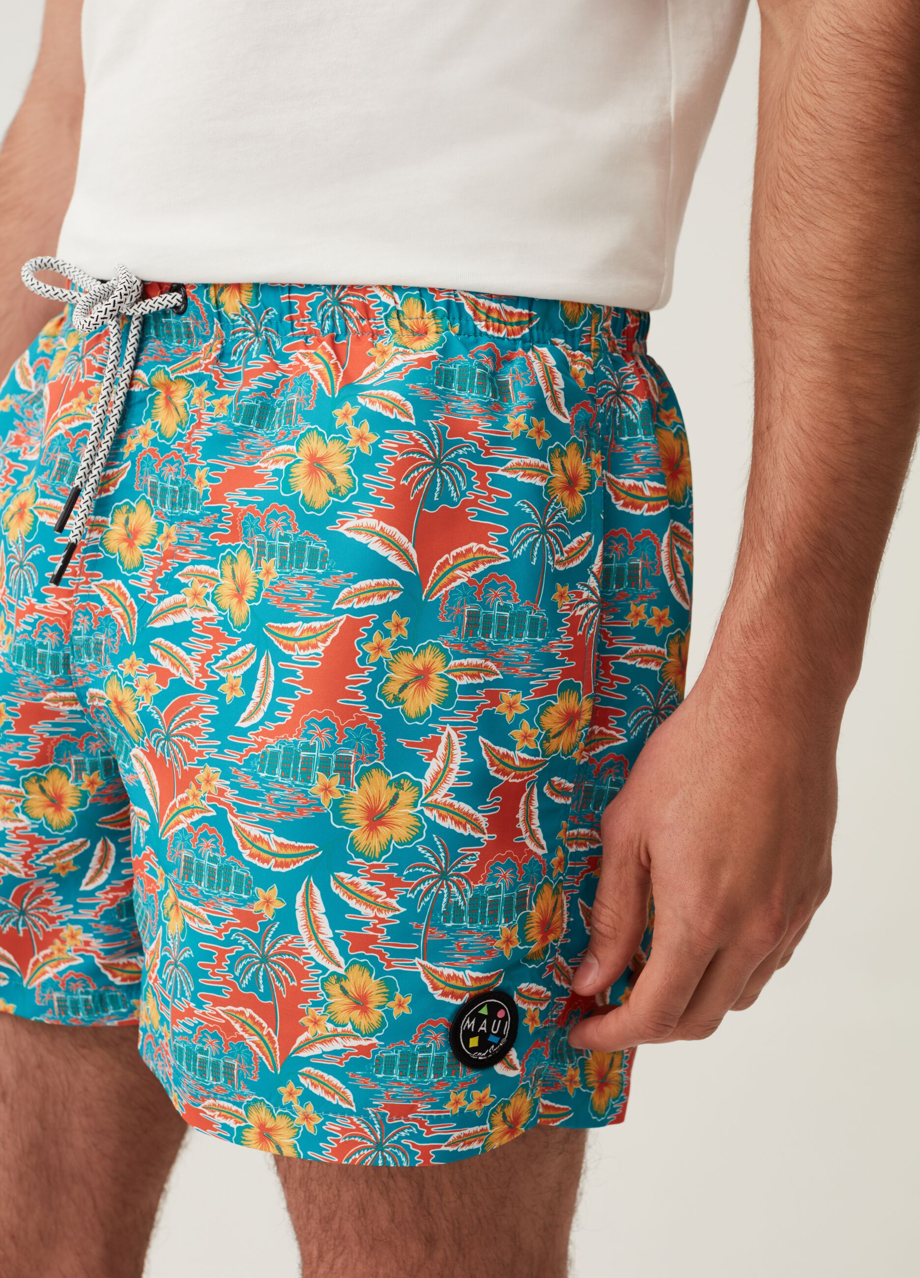 Costume boxer stampa hawaiana Maui and Sons_3