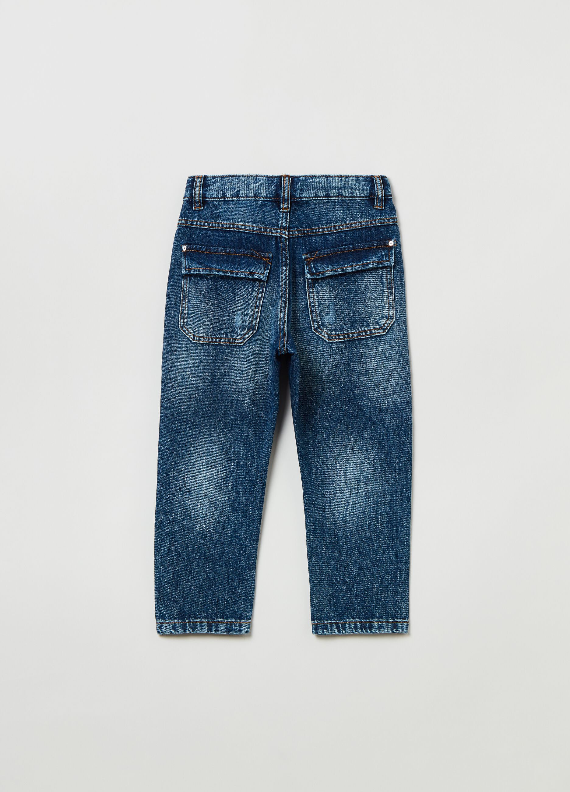 Jeans baggy fit con abrasioni_1