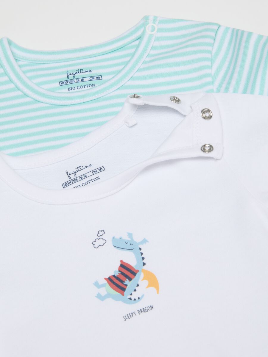 Children's multicolour pure cotton bodysuit tripack_2