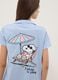 Blue striped pure cotton nightshirt with V-neck_3
