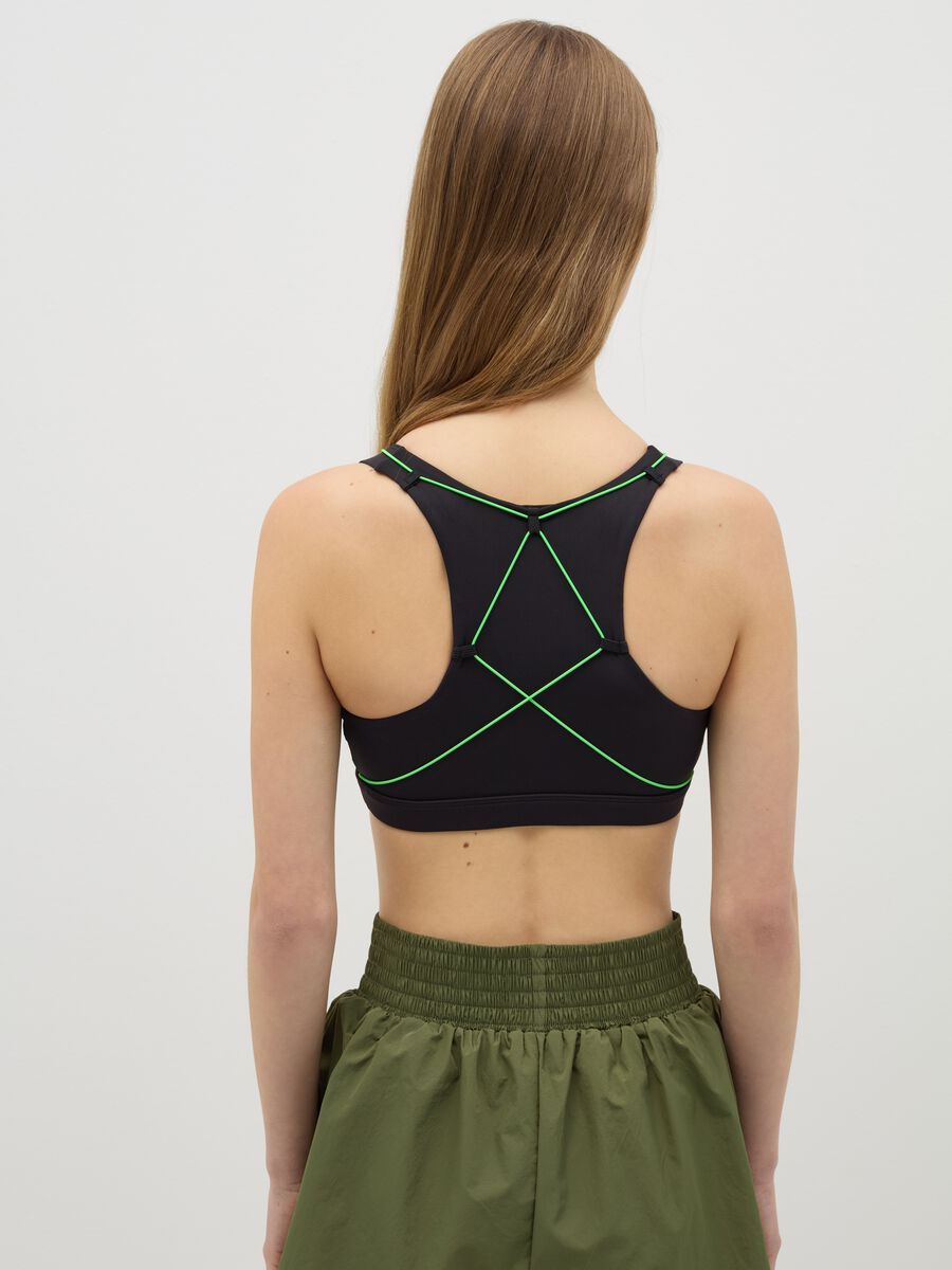 Cropped sports tank top with fluorescent details_2
