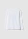 Girls' white pure cotton T-shirt, regular fit_1