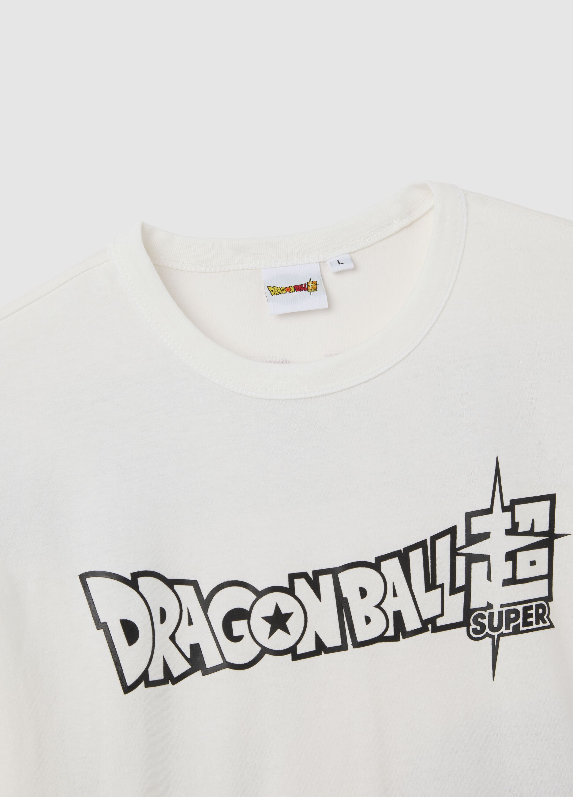 White T-shirt with Dragon Ball Super logo