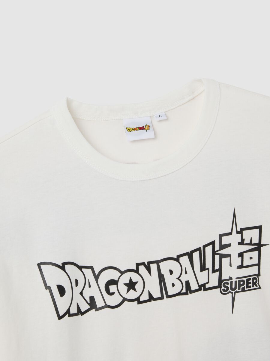 White T-shirt with Dragon Ball Super logo_5