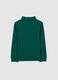 Children's green turtleneck sweater in pure cotton regular fit_1