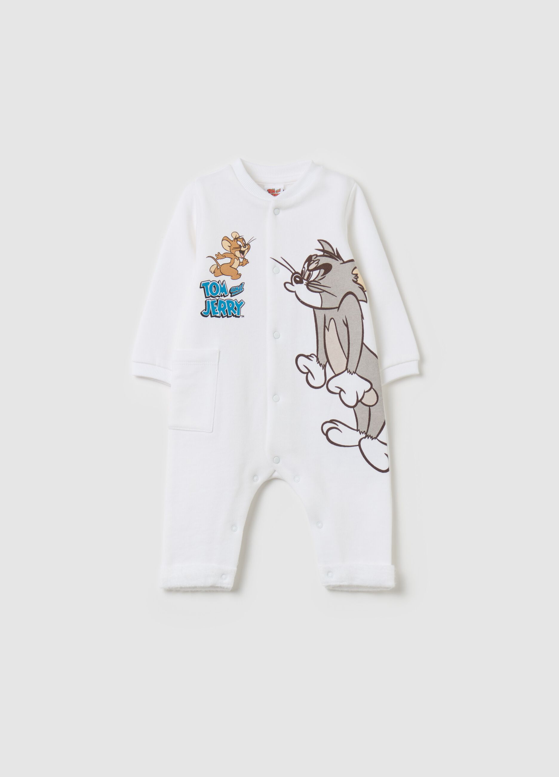 Organic cotton onesie with Tom & Jerry print